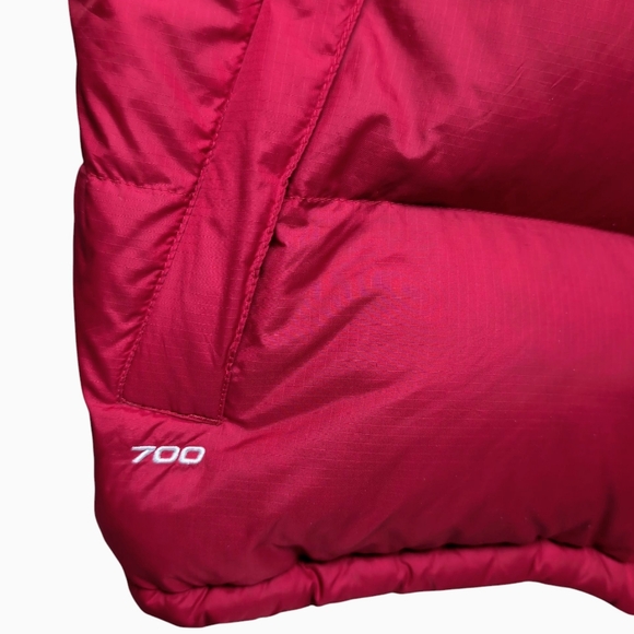 The North Face Retro Nuptse 700 Vest Beetroot Red Down Filling Men's size LARGE - Picture 3 of 8